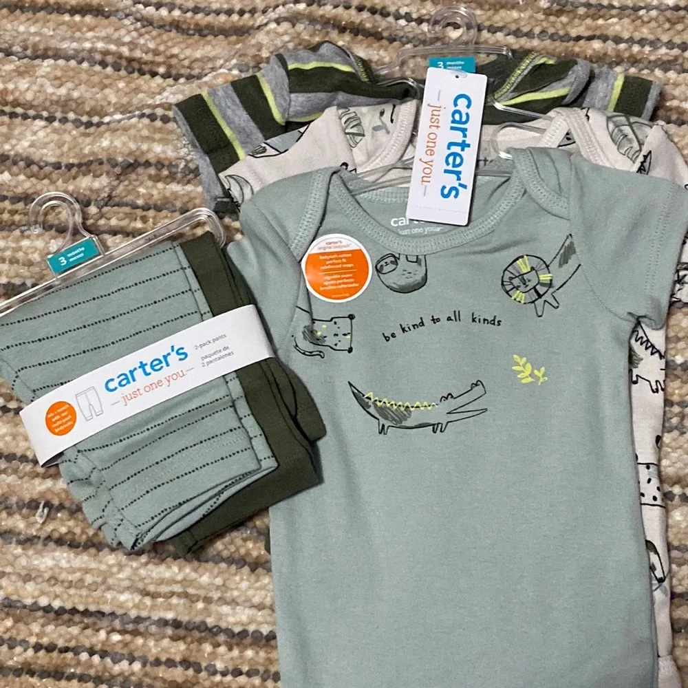 NEW. Carter’s (just one you) Baby boy Bundle of Onesie’s & pants. 3 mont… - Picture 3 of 15